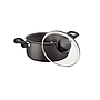 Cacerola Tramontina Paris en Aluminio con Revestimiento Interno y Externo Antiadherente Starflon Max Plomo con Tapa de Vidrio 28 cm 8 L