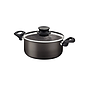 Cacerola Tramontina Paris en Aluminio con Revestimiento Interno y Externo Antiadherente Starflon Max Plomo con Tapa de Vidrio 28 cm 8 L