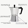 Cafetera Moka manual de aluminio, Cafetera Italiana 6 tazas