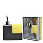 Dispensador de Jabon en Ceramica Mate gris o Negro, con esponja 200ml