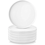 Plato de Postre en Ceramica Blanca 20cm borde ancho