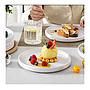 Plato de Postre en Ceramica Blanca 20cm borde ancho