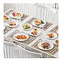 Plato de Postre en Ceramica Blanca 20cm borde ancho