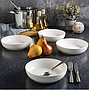 Plato Hondo de Ceramica Blanca 23x5cm