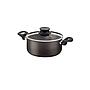 Cacerola Tramontina Paris en Aluminio con Revestimiento Interno y Externo Antiadherente Starflon Max Plomo con Tapa de Vidrio 18 cm 2,1 L