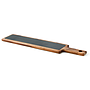 Tabla de Madera Rectangular con Piedra y mango 43x12 cm