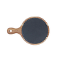 Tabla de Madera con Piedra, redonda con mango 31,5 cm