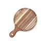 Tabla de Madera con Piedra, redonda con mango 31,5 cm