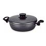 Arrocera Tramontina Paris en Aluminio con Revestimiento Interno y Externo Antiadherente Starflon Max Plomo con Tapa de Aluminio 26 cm 3,6 L