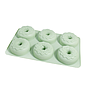 Molde de silicona con formas de donas con diseños  28x16x3cm