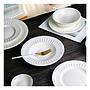 Plato de Postre 20cm Blanco Labrado