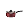Olla Tramontina Paris en Aluminio con Revestimiento Interno y Externo Antiadherente Starflon Max Rojo con Tapa de Vidrio 20 cm 2,9 L