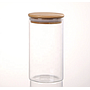 Frasco de Borosilicato con Tapa de Madera 400 ml