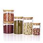 Frasco de Borosilicato con Tapa de Madera 400 ml