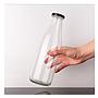 Botella de Vidrio 1 litro Tapa de Rosca Hermetica en metal 26x8,6 cm