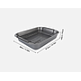 Bandeja de Horneado en Acero al Carbono con Rejilla 37x25x5 cm