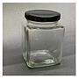 Frasco de Vidrio Cuadrado hermetico con tapa de metal con rosca 500 ml
