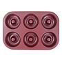 Molde Antiadherente Rosa para 6 donas 26,5x18 cm