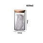 Frasco de Vidrio con tapa de madera 15x8 cm 650ml