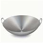 Wok de Doble oreja en Acero de fondo redondo sin recubrimiento 26 cm