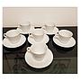 Set British Airways de Taza con Plato en ceramica Blanca 200 ml