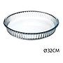 Tartera de Vidrio Borosilicato para horno 32x5 cm, 2950cc