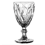 Juego de 6 copas en Vidrio Diamantado Labrado Transparente 240 ml