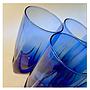 Vaso en Vidrio Azul 250 ml, 10 cm