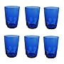Vaso en Vidrio Azul 250 ml, 10 cm