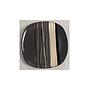 Plato Ceramica Postre Gris acanalado con textura 20cm