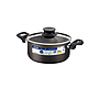 Cacerola Tramontina Paris en Aluminio con Revestimiento Interno y Externo Antiadherente Starflon Max Plomo con Tapa de Vidrio 22 cm 3,8 L