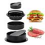 Molde Prensador de Hamburguesas 3 en 1 Black Burger en Polipropileno Negro