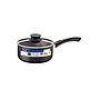 Olla Tramontina Paris en Aluminio con Revestimiento Interno y Externo Antiadherente Starflon Max Plomo con Tapa de Vidrio 16 cm 1,5 L

