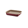Asadera rectangular honda Tramontina Brasil en aluminio con revestimiento interno y externo antiadherente Starflon Max roja 22 cm 1,9 L