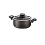 Cacerola Tramontina Paris en Aluminio con Revestimiento Interno y Externo Antiadherente Starflon Max Plomo con Tapa de Vidrio 26 cm 6,3 L

