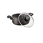 Cacerola Tramontina Paris en Aluminio con Revestimiento Interno y Externo Antiadherente Starflon Max Plomo con Tapa de Vidrio 26 cm 6,3 L

