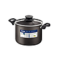 Olla Alta Tramontina Paris en Aluminio con Revestimiento Interno y Externo Antiadherente Starflon Max Plomo con Tapa de Vidrio 28 cm 11,8 L