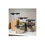 Contenedor hermético con clip PET, base cuadrada.1800ml 10,4x10,4x24,5cm