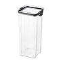Contenedor hermético con clip PET, base cuadrada.1800ml 10,4x10,4x24,5cm