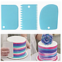 Set 3 scraper de pasteleria 11cm. Colores pastel.