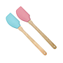 Espatula silicona mango de madera 29x6cm