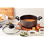 Cacerola Tramontina Paris en Aluminio con Revestimiento Interno y Externo Antiadherente Starflon Max Plomo con Tapa de Vidrio 20 cm 2,9 L