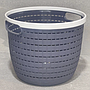 Canasto Plástico Gris Oscuro Circular Mediano Alto 21cm x Ø25cm