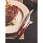 Juego de Cuchillos para Asado Tramontina con Láminas de Acero Inoxidable y Mangos de Madera Tratada Polywood Rojo 6 Piezas