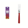Juego de Tenedores de Mesa Tramontina New Kolor con Láminas de Acero Inoxidable y Mangos de Polipropileno Rojo 3 Piezas