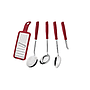 Juego de Utensilios 5 Piezas EASY Tramontina Cutelaria Rojo