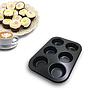 Molde antiadherente para 6 CupCakes Muffin 26x18 cm