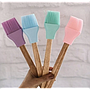 Pincel de silicona con mango de bambu 27cm