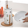 Porta Rollos Papel Cocina Bambú Alto 33cm x Ø16cm