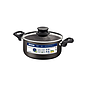 Cacerola Tramontina Paris en Aluminio con Revestimiento Interno y Externo Antiadherente Starflon Max Plomo con Tapa de Vidrio 28 cm 8 L